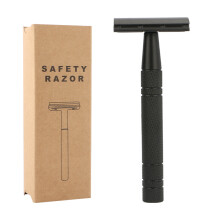 Premium Blades voor vrouwen - Handmatig scheermes - Aluminium - Dubbele mesjes - Plasticvrij - Zero Waste (zwart)