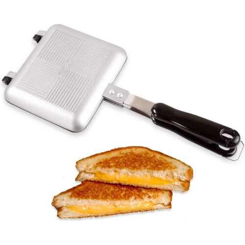 Sandwichtoaster, Camping-Sandwichmaker, Pie-Eisen, Käsegrill für den Herd oder im Freien.