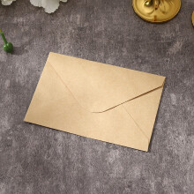 Sobres (100 uds.) de papel kraft vintage marr?n claro, sobre sin ventana, cola h?meda - DIN C6-162 x 114 mm