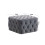 Living And Home Grey Velvet Buttoned Tufted Footstool 62cm x 62cm x 40cm 6