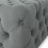 Living And Home Grey Velvet Buttoned Tufted Footstool 62cm x 62cm x 40cm 5