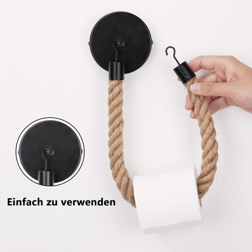 Vintage toilet paper holder Black 1