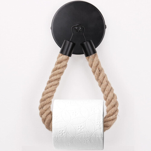 Vintage toilet paper holder Black