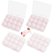24 Pairs Wax Ear Plugs for Sleeping Noise Cancelling Reusable Wax Earplugs for Swimming, Cotton Wool Ear Plugs