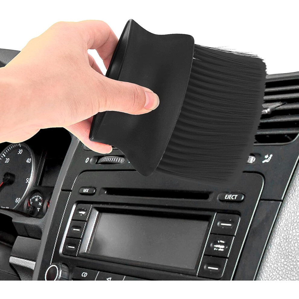 Car Detailing Brush (Black), Car Cleaning Brush Duster Soft Bristle Detailing Brush Dusting Tool Dusting Brush Dirt Dust Cleaning Brush For Car Interi Black 9113374510233