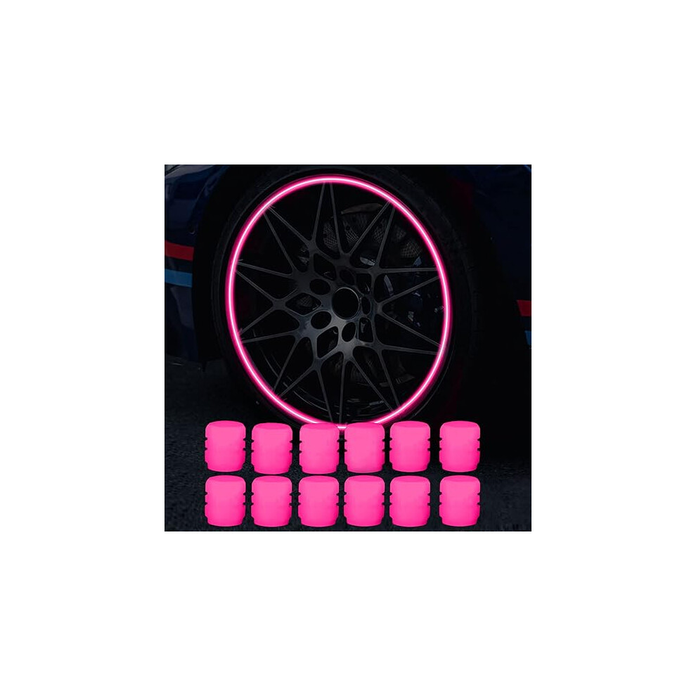 12 Pack Fluorescent Car Tire Valve Stem Caps, Universal Luminous Car Tire Valve Stem Caps Car Dust Cap For Auto, Suv, Motorcycle, Truck 9113374510745