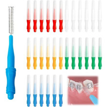 30 cepillos interdentales, cepillo de limpieza interdental, cuidado de los dientes, limpieza interdental, cepillo de limpieza interdental, cuidado buc