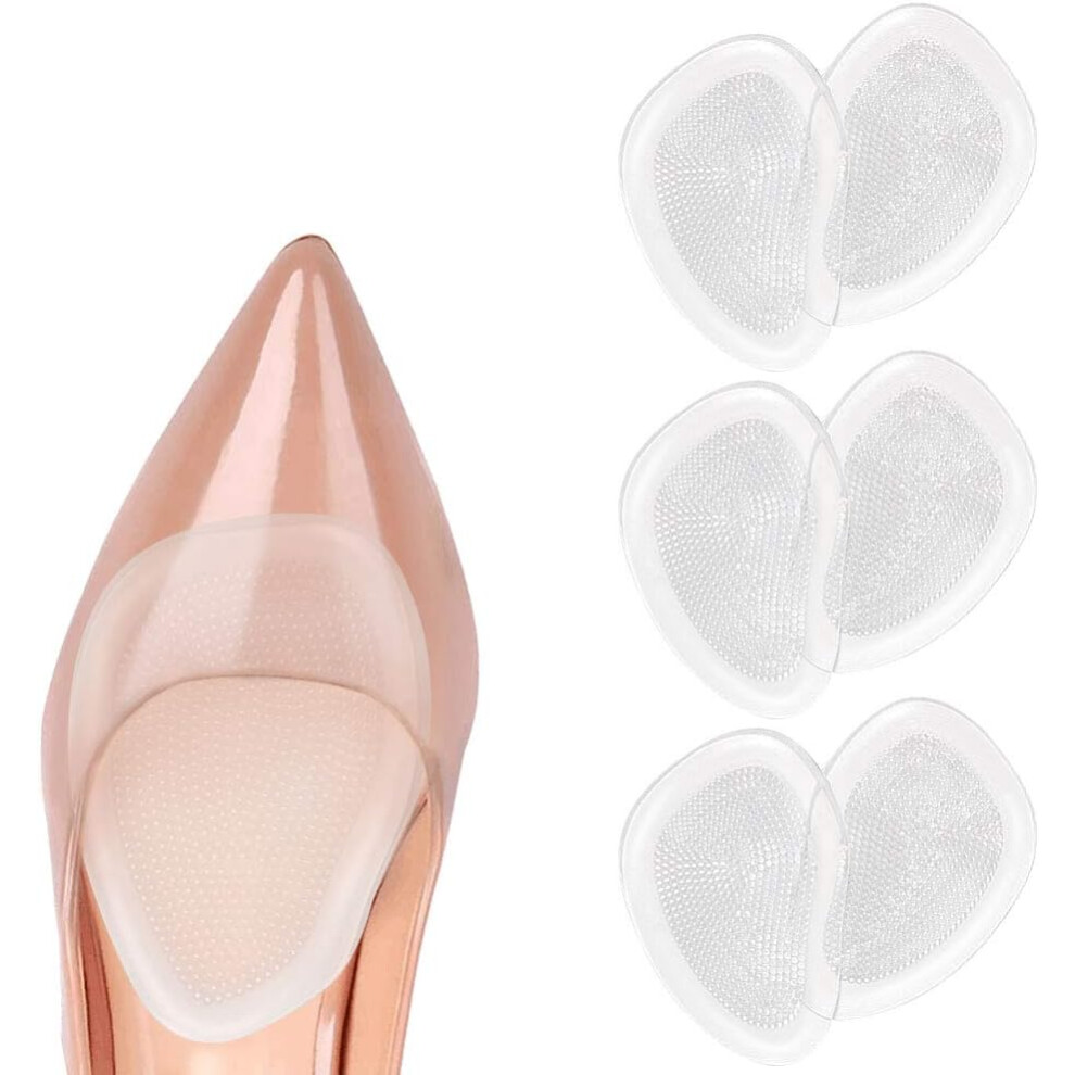 Lifeasy High Heels Pads, 3 Pairs Metatarsal Pads For Women, Reusable Ball Of Foot Cushion, Forefoot Gel Insoles Prevent Blisters And Calluses
