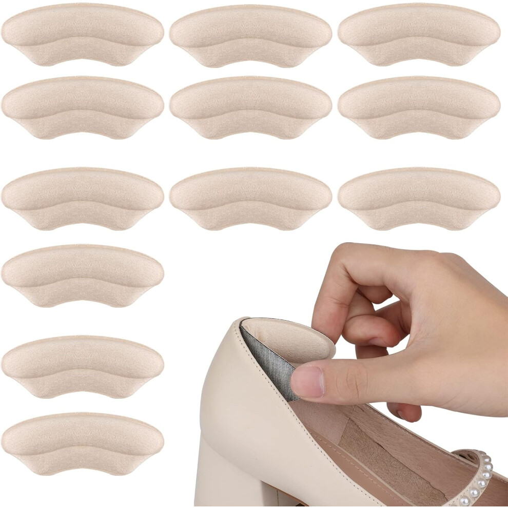 Lifeasy 6 Pairs /12 Pieces High Heels Cushion Pads, Heel Cushion Inserts Sponge Heel Protectors Soft Heel Grips Liner Self-Adhesive Heel Filler Inserts For Hi