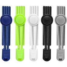 5 Pairs Elastic Shoe Laces for Kids & Adults No Tie Shoe Laces Lock Shoe laces Suitable for Sneakers Hiking Shoes Board Shoes Casual Shoes Boots(Black