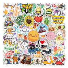 Confezione da 100 adesivi per laptop, motivo graffiti, impermeabili, per laptop, bagagli, skateboard, valigetta da viaggio, per bambini e adulti