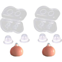 2 Pairs Silicone Inverted Flat Nipple Corrector Nipples Set with Clear Case