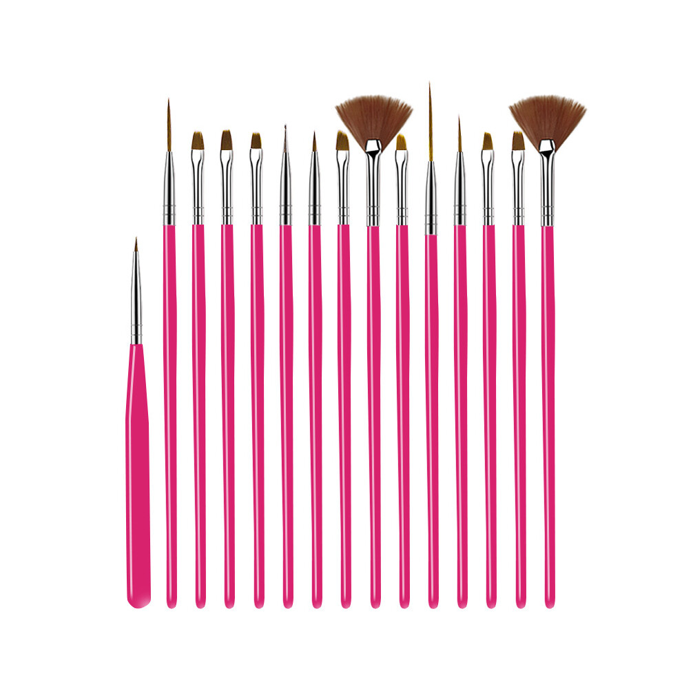 Lifeasy Nail Art Brush, 15 Pieces Nail Art Brush Set, Nail Art Brush For Acrylic, Drawing Pen Set Nail Tool