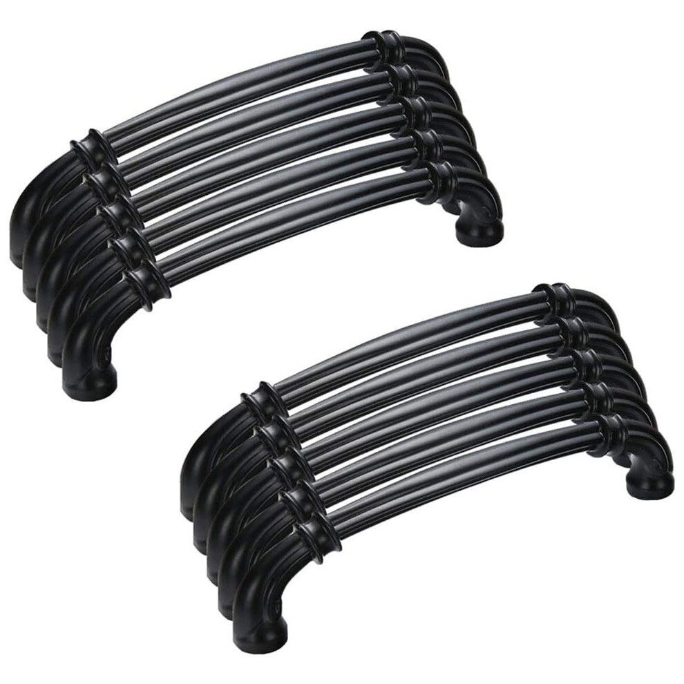 Lot de 10 poignées de porte d'armoire de cuisine, pas de trou 128 mm, pour tiroir, meuble de chambre à coucher