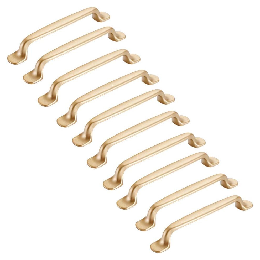 10Pcs Gold Cupboard Handle 128Mm-Furniture Handle Kitchen Cabinet Door Cupboard Pulls 9113374515559