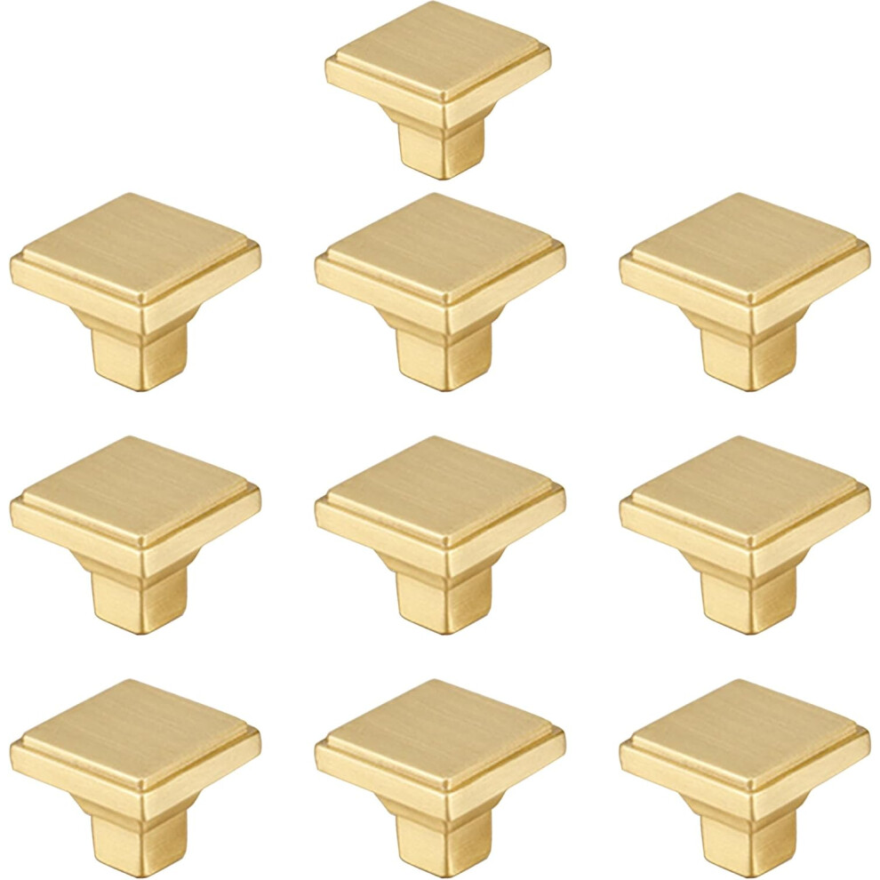 2 Pcs Cabinet Knobs, Golden Brass Drawer Pulls, Width 26Mm, Height 22Mm 9113374515832