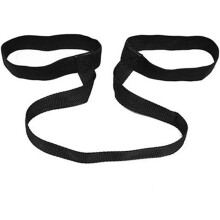Yogamathouder, verstelbare elastische band, draagband voor op de schouder, fitnessaccessoires, zwart