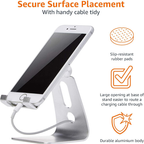 Verstellbarer Handyhalter für iPhone und Android - Silber 2