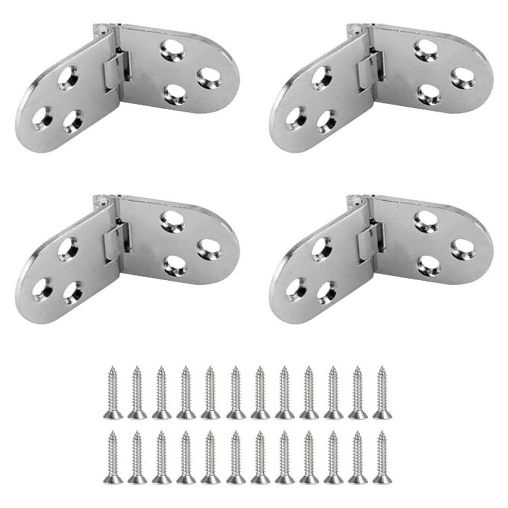 4 Pieces Folding Hinges Table Hinges Foldable Furniture Hinges Folding Table Hinges Zinc Alloy Hinge With Screws For Cabinet Furniture 9113374517430