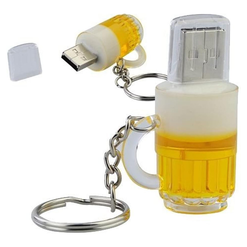 Beer 32 Gb Usb - 16 Gb Flash Drive - Original Memory Stick Data Storage - Glass Beer Mug - Yellow/White 9113374518093