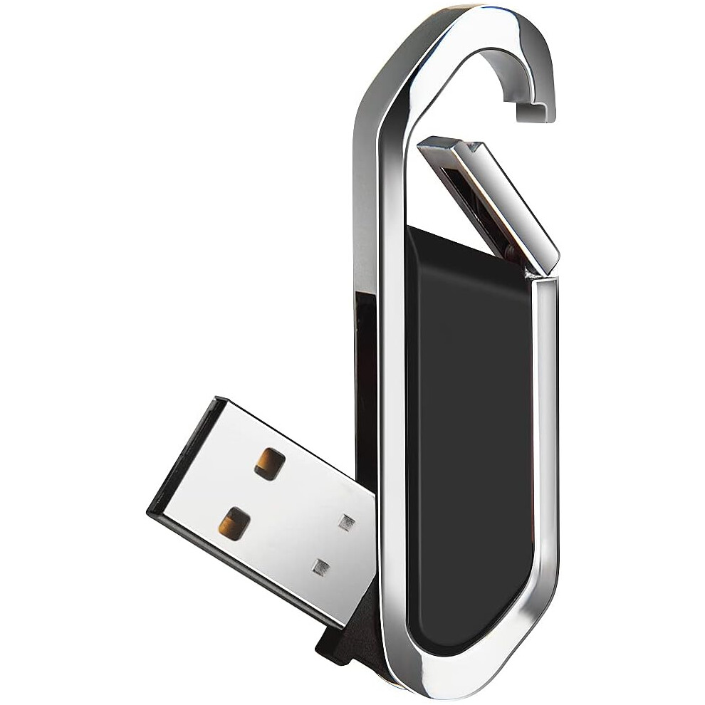 Clé USB 32 Go Clé USB portable avec porte-clés USB 2.0 pour stockage de données externe, noir