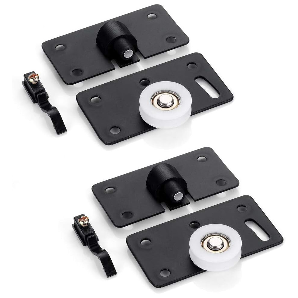 2 Pairs Sliding Door Roller Cupboard Sliding Pulley Door For Wardrobe Sliding Door 9113374519212