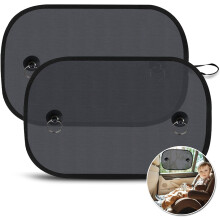 Parasol para coche de beb?, parasol para ventanilla de coche para ni?os, red para parasol para coche, protecci?n UV y calor, bolsa de almacenamiento i