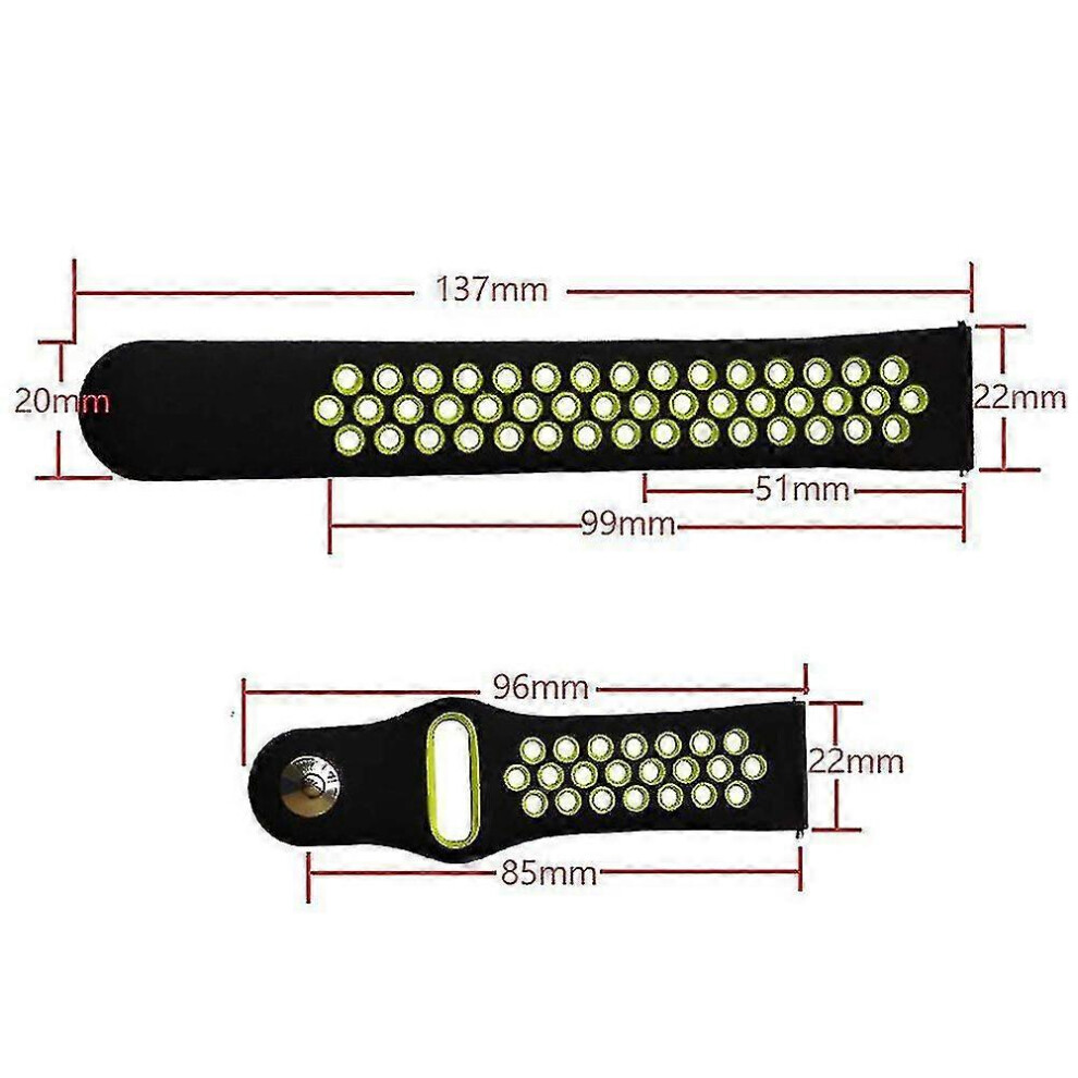 (20Mm, J) Watch Belt For Samsung Smartwatch Strap Quick Release Silicone Watch Belt Dual Color 20/22Mm Zekai Not,Specified 5014561757070