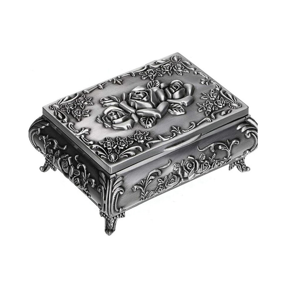 Mother's Day, Vintage Metal Jewelry Box for Rings, Necklaces, Treasure Chest, Keepsake Gift Box for Girls-image-OPC-PG5V8Y2-NEW