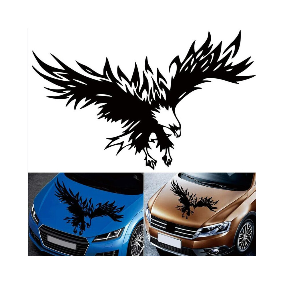 Car Hood Eagle Vinyl Decals Sticker Hood Hood Graphics Sticker For Car Side Door Sticker(Black) Black 9113374522274