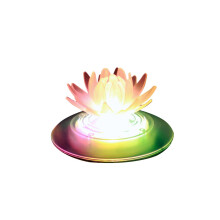 Schwimmendes Solar-Lotuslicht, farbwechselndes Lilienblumenlicht, Blumennachtlampe, schwimmende Gartenbrunnen-Aquarienlichter