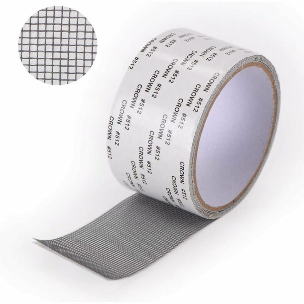 Window Screen Repair Grant Door Curtain Mosquito Net Self Adhesive Hole Patch Tape Adhesive Mosquito Net Repair Adhesive Repair 5Cm X 2M (Grey) 9113374523455