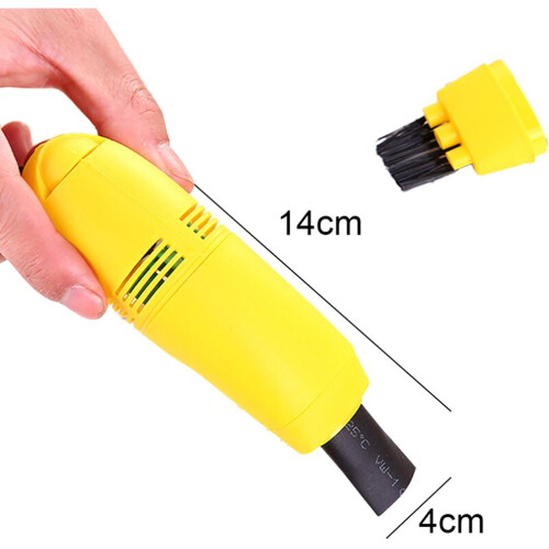 Mini-USB-Staubsauger, Computer-Tastatur-Reiniger für Auto oder Zuhause, gelb 1