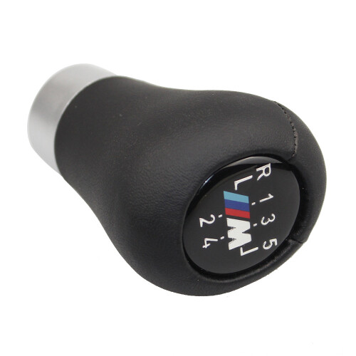 For BMW Series Black Leather Manual Gear Shift Knob With Adapter 1