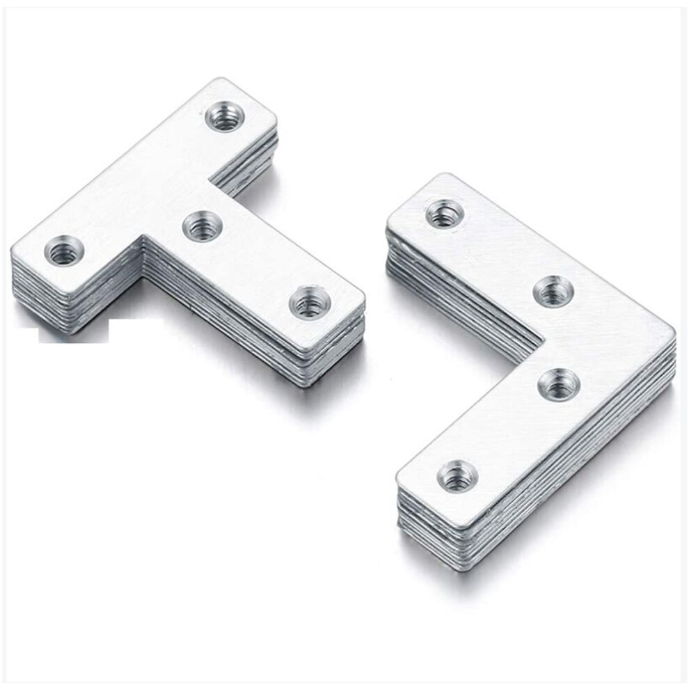 Photos - Other for Repair 20 Pieces Fixing Bracket, 304 Stainless Steel Support Flat Plates with for Wood(10 L Angle Connector+10 Flat Angle Bracket)
