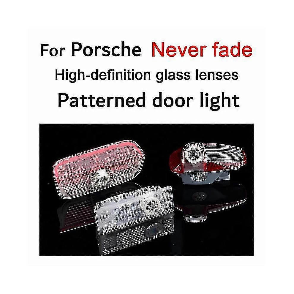 (Boxster (2013-2019)-2pcs, 02 White icon) Car Door Light Courtesy Icon Projector Welcome Lamp For Porsche Cayman Boxster Cayenne Macan 991 718 Ambient-image-OPC-PG5V9MP-NEW