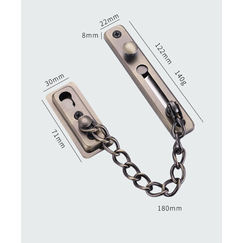 RVS deurketting (zwart) 2