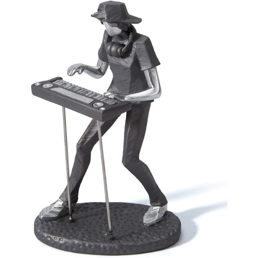 Amoy-Art Musicien Figurine Sculpture Musicale Statue Musique Décor Moderne Piano Intérieur Salon Arts Cadeau Résine Clavier 25cmH