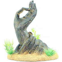 Guanyin Jade Hand Dekoration Fisch und Garnelen Hand-förmigen Versteck Buddha Aquarium Tank Ornamente