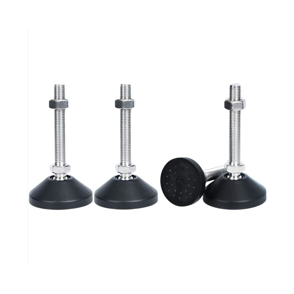 4 Pieces Adjustable Leg M8x50 Furniture Adjustment Screws Adjustable Furniture Legs Universal Silicone Adjustable Feet Height Adjustable Leg For Table 9113374525336