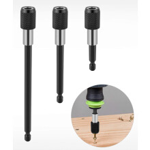 Asta di prolunga magnetica da 3 pezzi, punta per cacciavite elettrico, punta per trapano esagonale da 1/4, barra di sgancio rapido, porta punte per ca