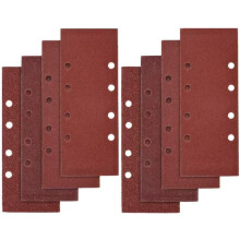 40 Stück Schleifpapier, 93 x 185 mm Schleifblätter für Exzenterschleifer, 8 Löcher, sortiert, Körnung P40, P60, P80, P100