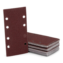 40er Set Schleifblätter / 93 x 190 mm / 10 x Körnung 60/80/120/240 / selbstklebend / für Oszillierende Schleifmaschine / Schleifpapier