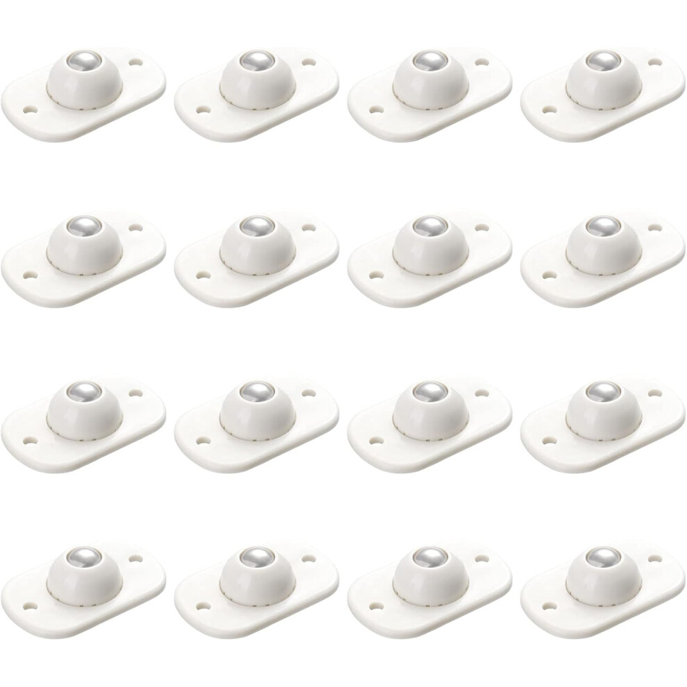 16Pcs Self-Adhesive Swivel Casters, Universal 360 Rotation Transfer Ball Casters, Mini Plastic Furniture Caster For Various Furniture Storage Boxes(S 9113374526661