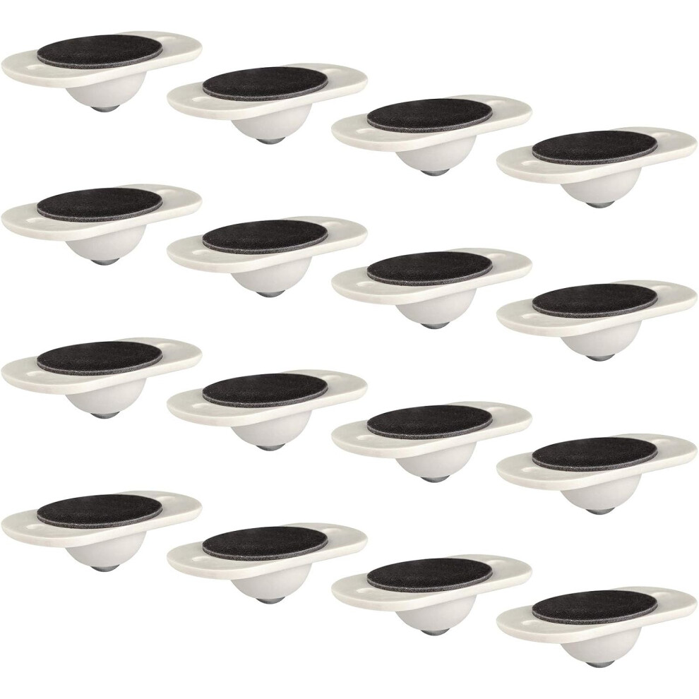 16Pcs Self-Adhesive Swivel Casters, Universal 360 Rotation Transfer Ball Casters, Mini Plastic Furniture Caster For Various Furniture Storage Boxes(G 9113374526739