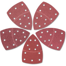 50 stuks 11 schuurbladen voor schuurmachine 152 x 105 mm, schuurpapier korrel 40 60 80 120 180, schuur-/polijstpad geschikt voor Bosch PSM100A, PSM 20