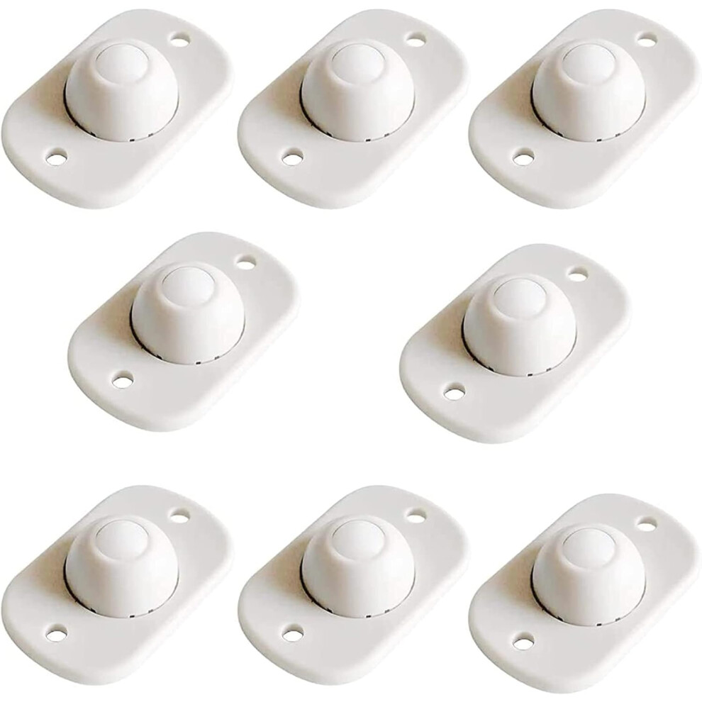8Pcs Self-Adhesive Swivel Casters, Universal 360 Rotation Transfer Ball Casters, Mini Plastic Furniture Caster For Various Furniture Storage Boxes(Gl 9113374526722