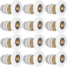 12er-Set Duschtürrollen, 23 mm Messing-Duschschiebetürrolle – Dicke: 6 mm