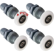 4 Stück langlebige Duschtürschienen aus Kunststoff, Gleitschienenlager für Badezimmerglas für Ersatzteile (20 mm)