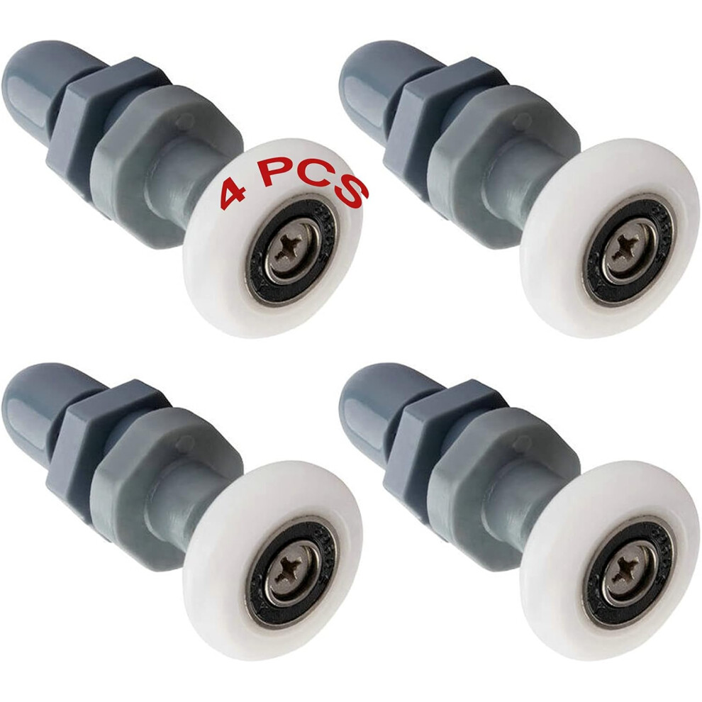 4pcs Durable Plastic Shower Door Runners Sliding Track Bearing Bathroom Glass For Replacement Parts(20mm)-image-OPC-PG5V9XM-NEW